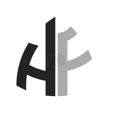 Design de logo HF créatif moderne. Lettre HF Icône pour toute entreprise et entreprise