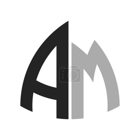 Modern Creative AM Logo Design. Letter AM Icon for any Business and Company