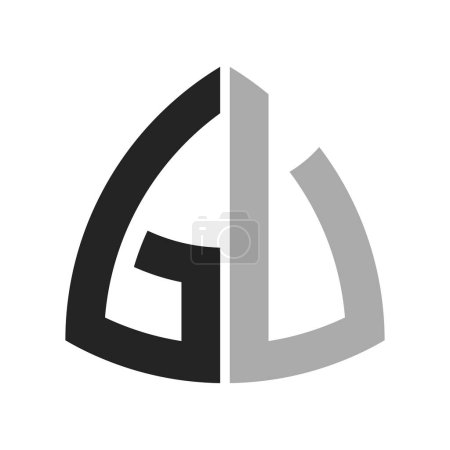 Modernes, kreatives GU Logo Design. Letter GU Icon für jedes Unternehmen und Unternehmen