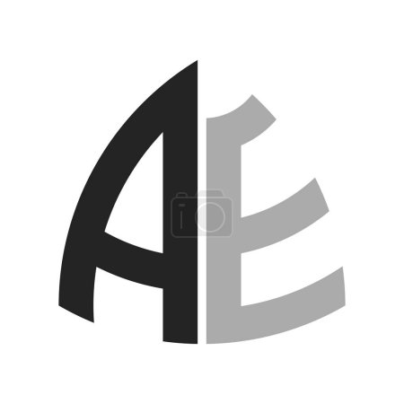 Diseño creativo moderno del logotipo de AE. Letra AE Icon para cualquier empresa y empresa