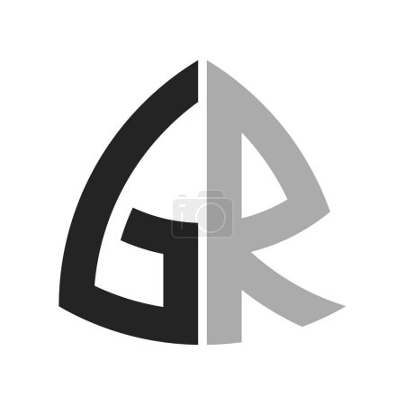 Modernes, kreatives GR Logo Design. Buchstabe GR Icon für jedes Unternehmen und Unternehmen
