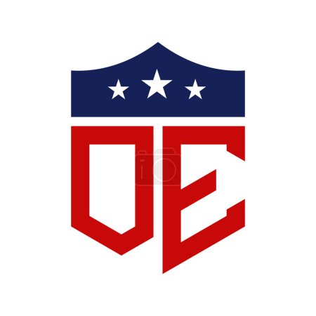 Patriotic OE Logo Design. Letter OE Patriotic American Logo Design for Political Campaign and any USA Event.