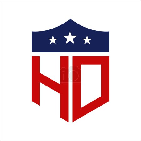 Patriotisches HD Logo Design. Letter HD Patriotic American Logo Design für politische Kampagne und jedes Ereignis in den USA.