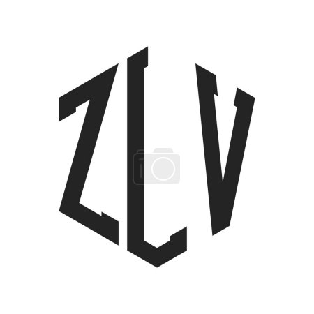 Illustration for ZLV Logo Design. Initial Letter ZLV Monogram Logo using Hexagon shape - Royalty Free Image
