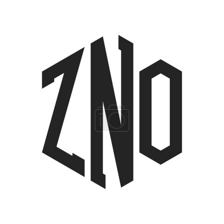 Illustration for ZNO Logo Design. Initial Letter ZNO Monogram Logo using Hexagon shape - Royalty Free Image