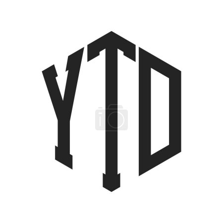 YTD Logo Design. Initial Letter YTD Monogram Logo using Hexagon shape