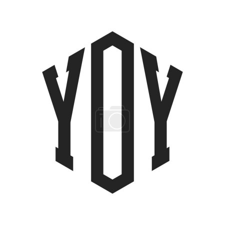 YOY Logo Design. Initial Letter YOY Monogram Logo using Hexagon shape