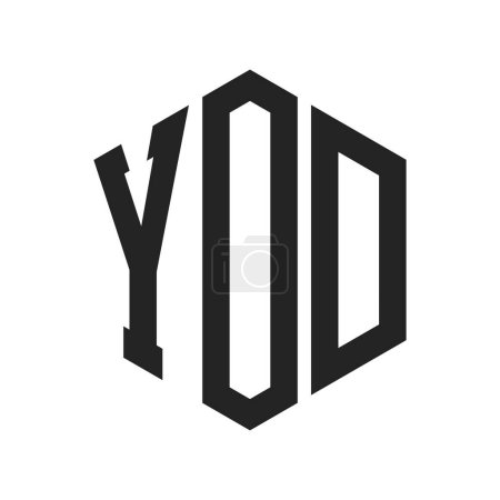 YOD Logo Design. Initial Letter YOD Monogram Logo using Hexagon shape