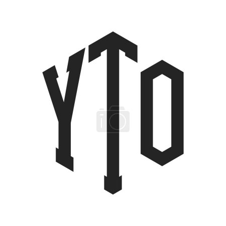 YTO Logo Design. Initial Letter YTO Monogram Logo using Hexagon shape