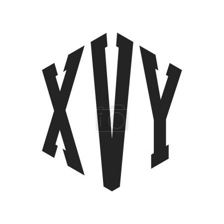XVY Logo Design. Initial Letter XVY Monogram Logo using Hexagon shape