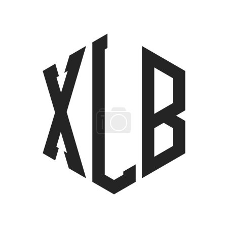 Téléchargez les illustrations : Conception de logo XLB. Logo de monogramme de la lettre initiale XLB utilisant la forme hexagonale - en licence libre de droit