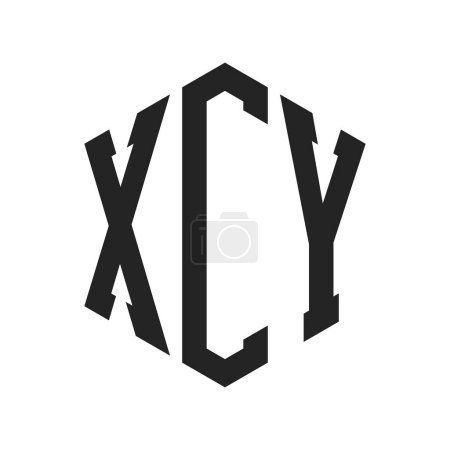 Téléchargez les illustrations : Conception de logo XCY. Logo de monogramme de la lettre initiale XCY utilisant la forme hexagonale - en licence libre de droit