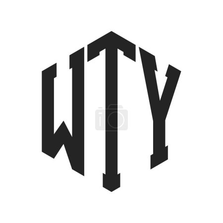 WTY Logo Design. Lettre initiale Logo WTY Monogram en forme d'hexagone