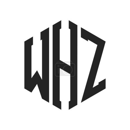 Téléchargez les illustrations : Conception de logo WHZ. Lettre initiale WHZ Monogram Logo utilisant la forme hexagonale - en licence libre de droit