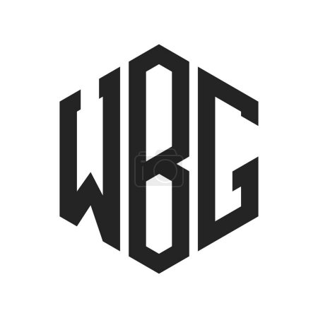 Téléchargez les illustrations : WBG Logo Design. Lettre initiale Logo Monogramme WBG en forme d'hexagone - en licence libre de droit