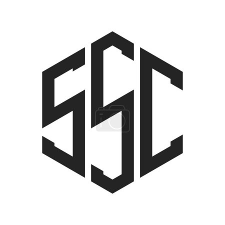 SSC Logo Design. Lettre initiale logo monogramme SSC en utilisant la forme hexagonale