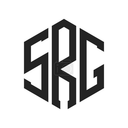 Téléchargez les illustrations : Conception de logo SRG. Lettre initiale SRG Monogram Logo utilisant la forme de l'hexagone - en licence libre de droit