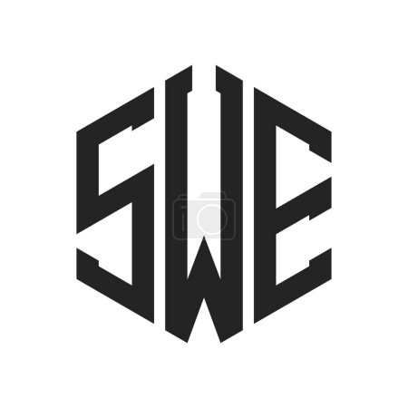 SWE Logo Design. Lettre initiale SWE Monogram Logo utilisant la forme hexagonale