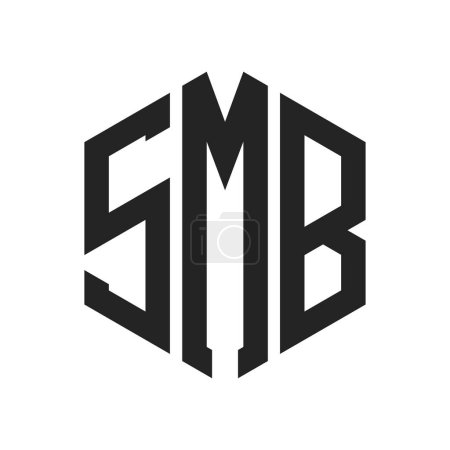Conception de logo SMB. Lettre initiale logo monogramme SMB en utilisant la forme hexagonale