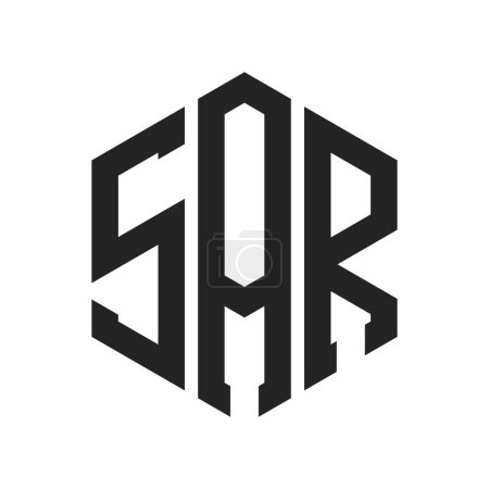 Conception du logo SAR. Lettre initiale Logo de monogramme SAR utilisant la forme hexagonale