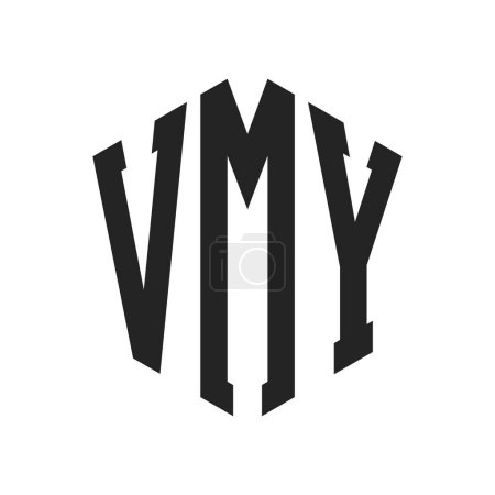VMY Logo Design. Initial Letter VMY Monogram Logo using Hexagon shape