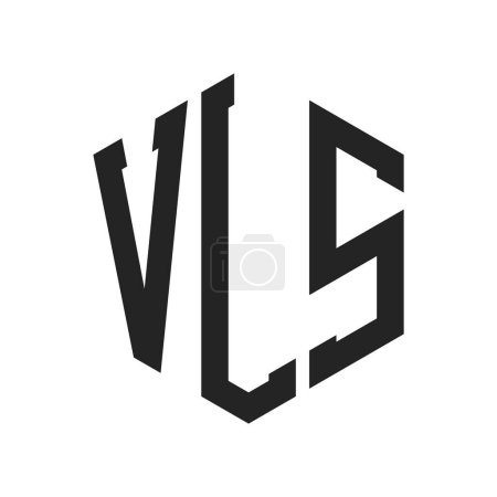 VLS Logo Design. Anfangsbuchstabe VLS Monogramm Logo mit Hexagon-Form