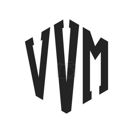 VVM Logo Design. Initial Letter VVM Monogram Logo using Hexagon shape