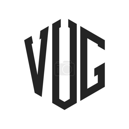 VUG Logo Design. Initial Letter VUG Monogram Logo using Hexagon shape