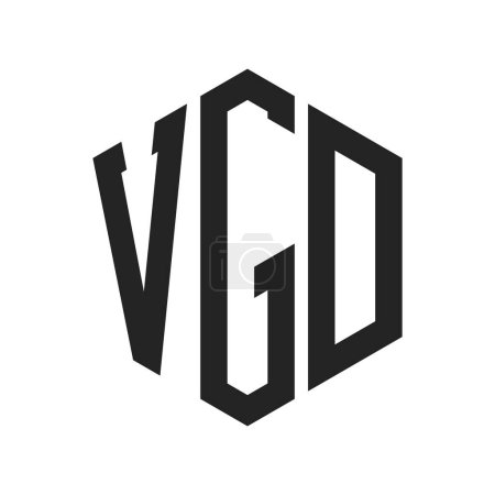 Téléchargez les illustrations : Conception de logo VGD. Lettre initiale VGD logo monogramme en utilisant la forme hexagonale - en licence libre de droit