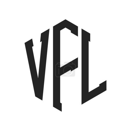 VFL Logo Design. Anfangsbuchstabe VFL Monogramm Logo mit Hexagon-Form
