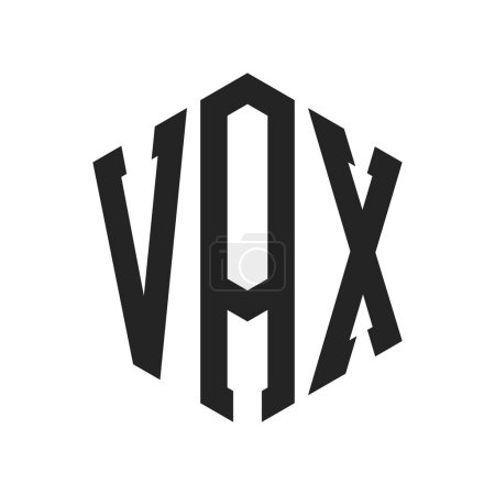 VAX Logo Design. Anfangsbuchstabe VAX Monogramm Logo mit Hexagon-Form