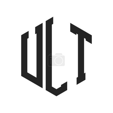 ULT Logo Design. Lettre initiale ULT Monogram Logo utilisant la forme hexagonale