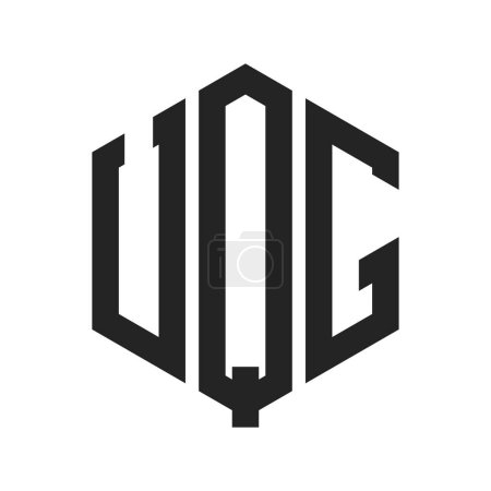 Ilustración de Diseño de Logo UPG. Logo inicial del monograma de la letra UPG usando la forma del hexágono - Imagen libre de derechos