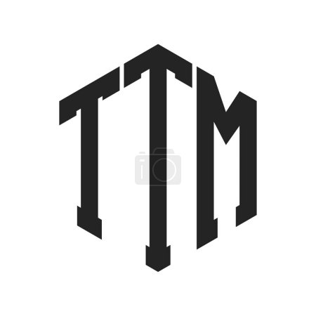 TTM Logo Design. Anfangsbuchstabe TTM Monogramm Logo mit Hexagon-Form