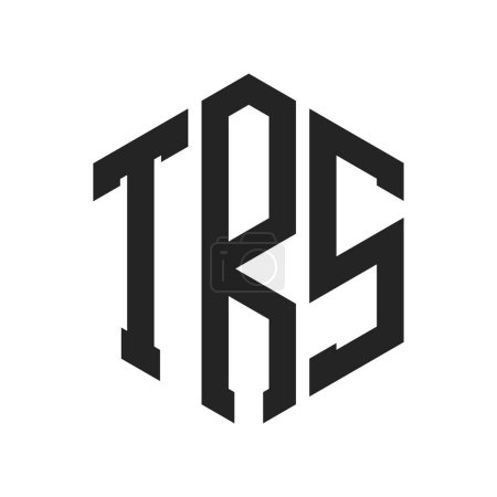 Téléchargez les illustrations : Conception de logo TRS. Lettre initiale TRS Monogram Logo utilisant la forme hexagonale - en licence libre de droit
