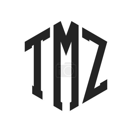 Téléchargez les illustrations : Conception de logo TMZ. Lettre initiale TMZ Monogram Logo utilisant la forme hexagonale - en licence libre de droit
