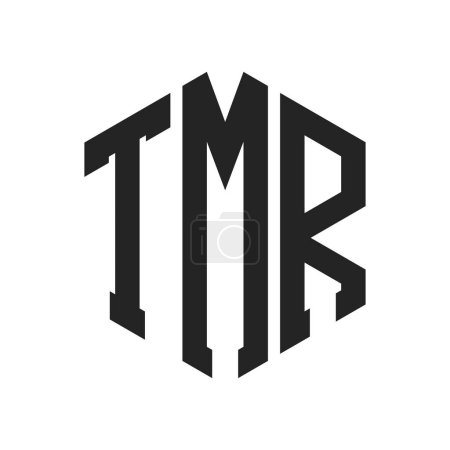 Conception de logo TMR. Lettre initiale TMR Monogram Logo utilisant la forme hexagonale