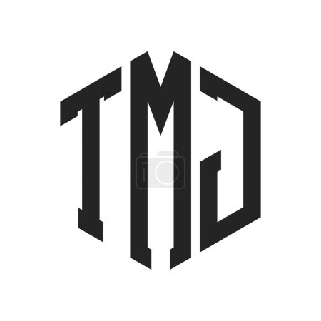 TMJ Logo Design. Initial Letter TMJ Monogram Logo using Hexagon shape