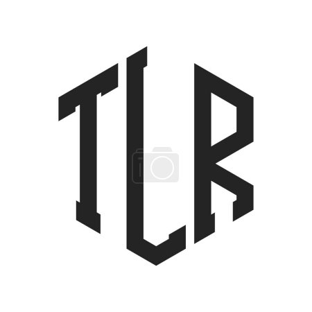 Illustration for TLR Logo Design. Initial Letter TLR Monogram Logo using Hexagon shape - Royalty Free Image