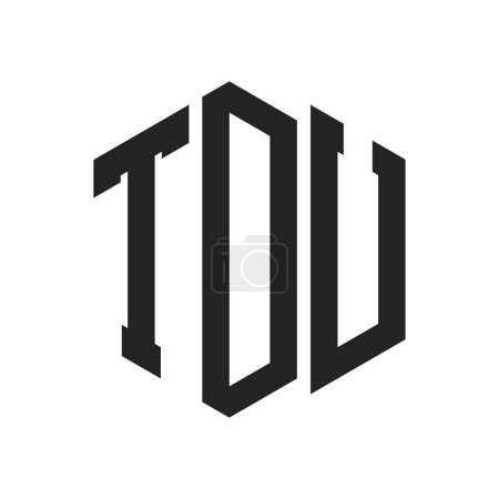 Téléchargez les illustrations : Conception de logo TDU. Lettre initiale Logo monogramme TDU en forme d'hexagone - en licence libre de droit