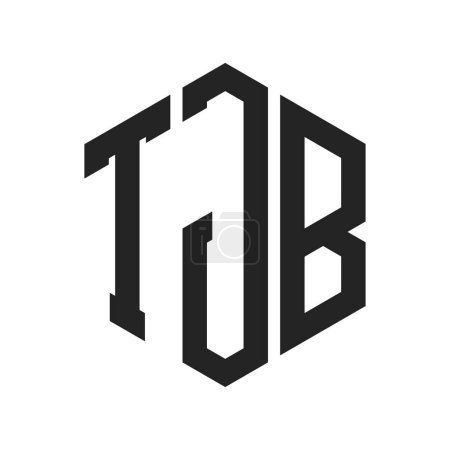 Téléchargez les illustrations : TJB Logo Design. Lettre initiale Logo monogramme TJB en forme d'hexagone - en licence libre de droit