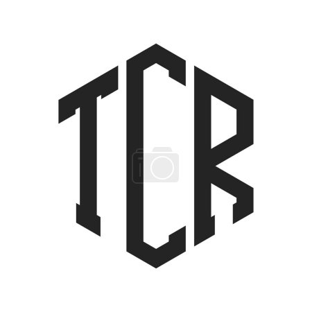TCR Logo Design. Initial Letter TCR Monogram Logo using Hexagon shape