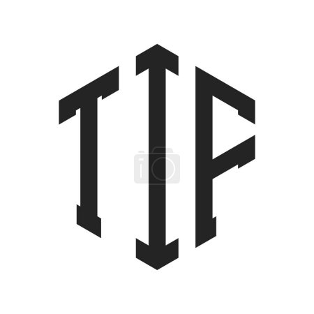 Conception de logo TIF. Lettre initiale TIF Monogram Logo utilisant la forme hexagonale