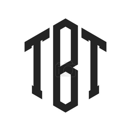 TBT Logo Design. Initial Letter TBT Monogram Logo using Hexagon shape