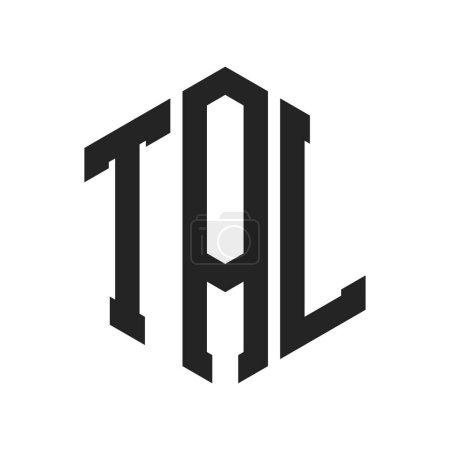 TAL Logo Design. Initial Letter TAL Monogram Logo using Hexagon shape