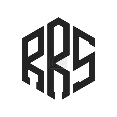 Ilustración de Diseño de Logo RRS. Logo inicial del monograma RRS de la letra usando la forma del hexágono - Imagen libre de derechos