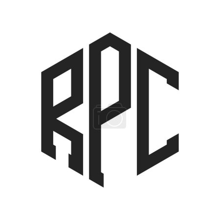 RPC Logo Design. Initial Letter RPC Monogram Logo using Hexagon shape
