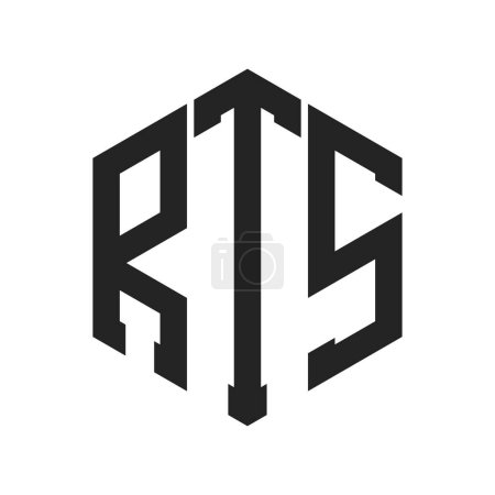 RTS Logo Design. Anfangsbuchstabe RTS Monogramm Logo mit Hexagon-Form