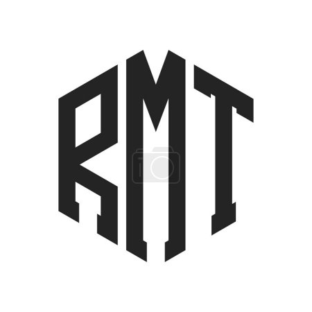 RMT Logo Design. Anfangsbuchstabe RMT Monogramm Logo mit Hexagon-Form