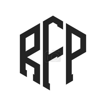 RFP Logo Design. Initial Letter RFP Monogram Logo using Hexagon shape